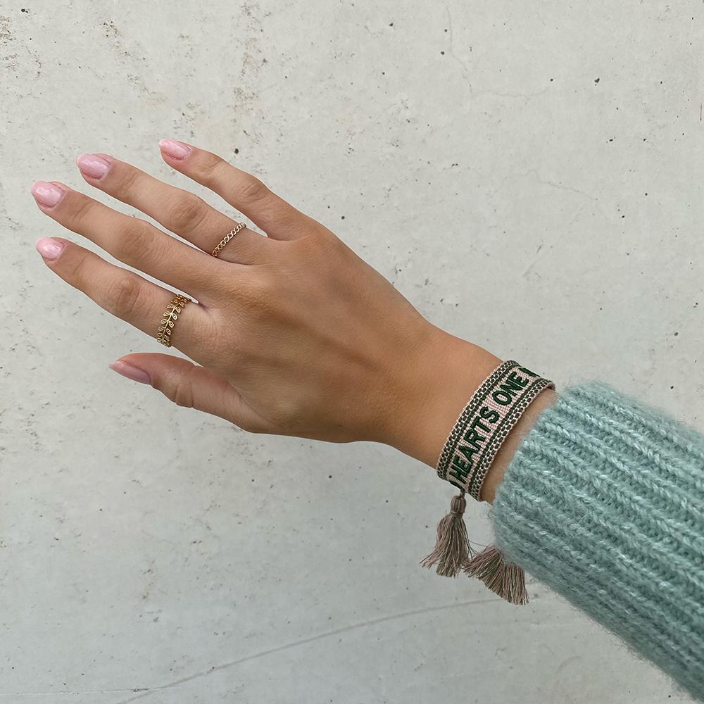 Armband Two Hearts One Soul Green